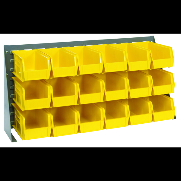 Quantum Storage Systems Steel Complete Package Unit and Storage Bin Combination, 8 in D x 19 in H x 36 in W, 3 Shelves QBR-3619-230-18YL